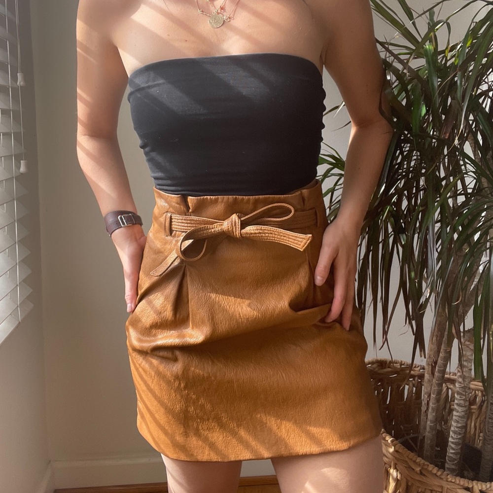 Free People Cognac Skirt